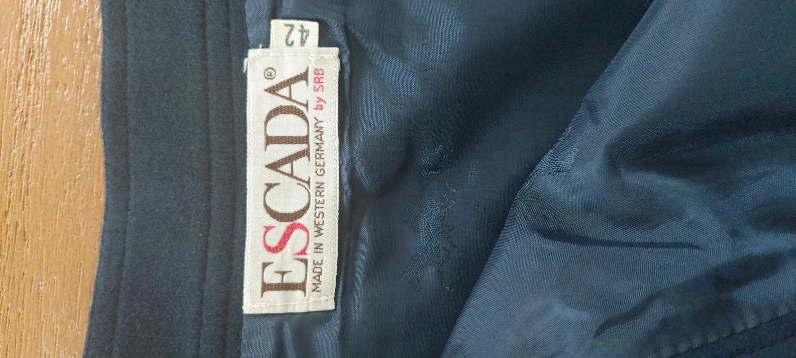 Jupe midi Escada marine - Taille 42 – photo 4